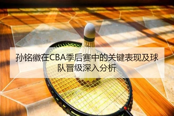 孙铭徽在CBA季后赛中的关键表现及球队晋级深入分析